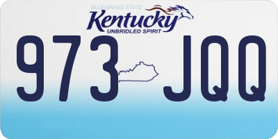 KY license plate 973JQQ