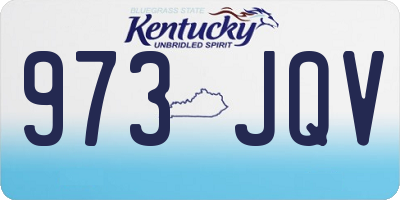 KY license plate 973JQV