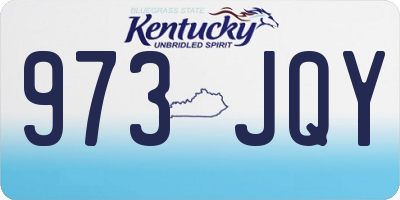 KY license plate 973JQY