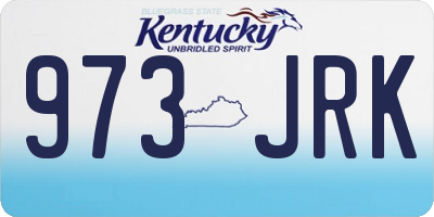 KY license plate 973JRK