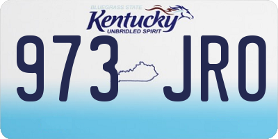 KY license plate 973JRO