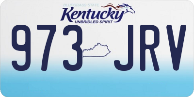 KY license plate 973JRV