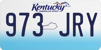 KY license plate 973JRY