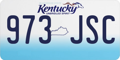 KY license plate 973JSC