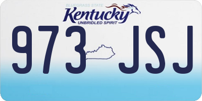 KY license plate 973JSJ
