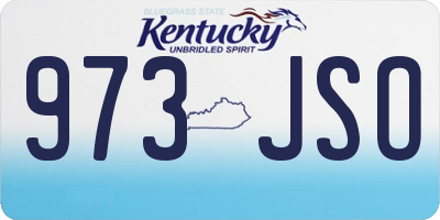 KY license plate 973JSO