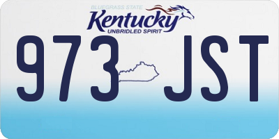 KY license plate 973JST
