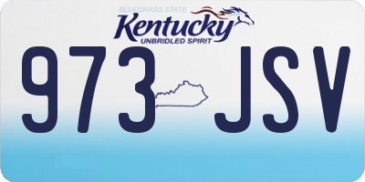 KY license plate 973JSV