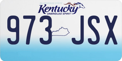 KY license plate 973JSX