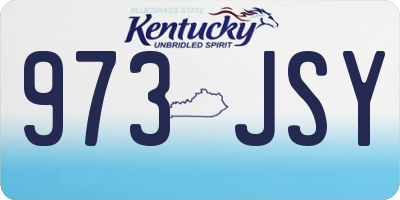 KY license plate 973JSY