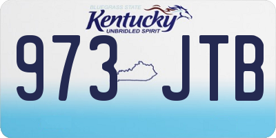 KY license plate 973JTB