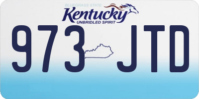 KY license plate 973JTD