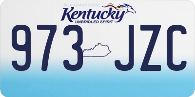 KY license plate 973JZC