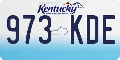 KY license plate 973KDE