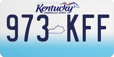 KY license plate 973KFF
