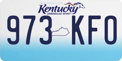 KY license plate 973KFO