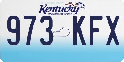 KY license plate 973KFX