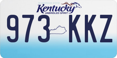 KY license plate 973KKZ