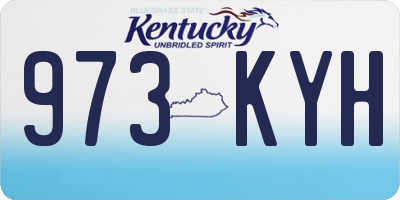 KY license plate 973KYH