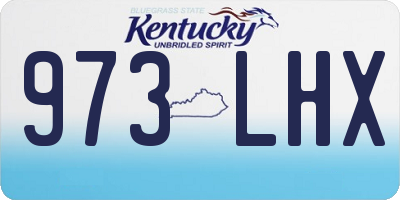 KY license plate 973LHX