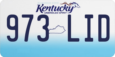 KY license plate 973LID