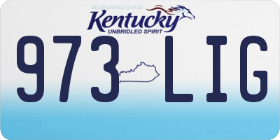 KY license plate 973LIG