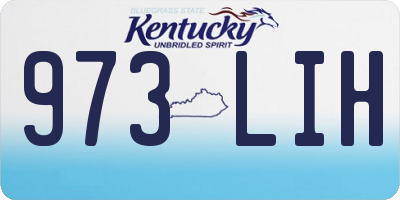 KY license plate 973LIH