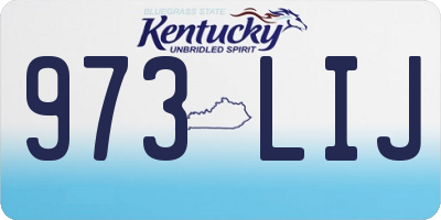 KY license plate 973LIJ