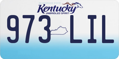 KY license plate 973LIL