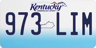 KY license plate 973LIM