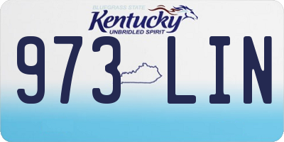 KY license plate 973LIN