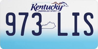 KY license plate 973LIS