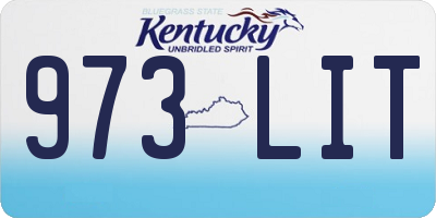 KY license plate 973LIT