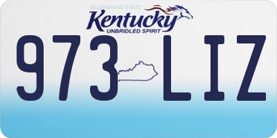 KY license plate 973LIZ