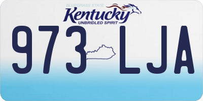 KY license plate 973LJA
