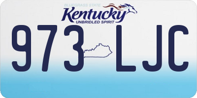 KY license plate 973LJC