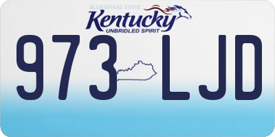 KY license plate 973LJD