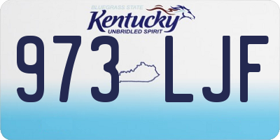 KY license plate 973LJF