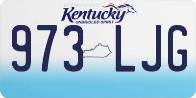 KY license plate 973LJG
