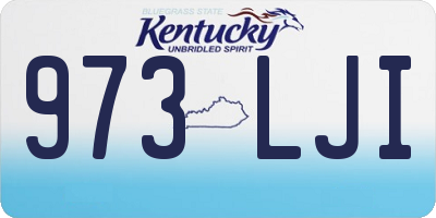 KY license plate 973LJI