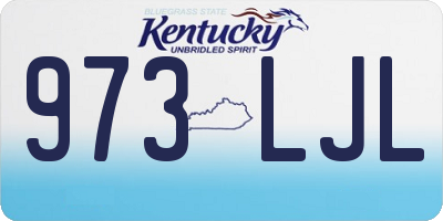 KY license plate 973LJL
