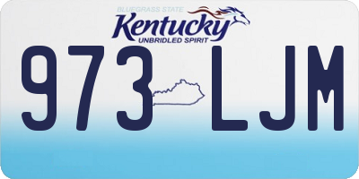 KY license plate 973LJM