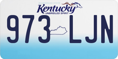 KY license plate 973LJN
