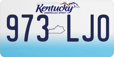 KY license plate 973LJO