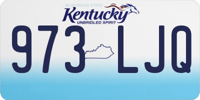 KY license plate 973LJQ