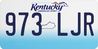 KY license plate 973LJR