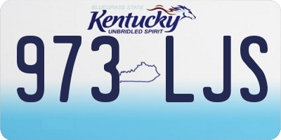 KY license plate 973LJS