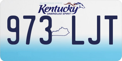 KY license plate 973LJT