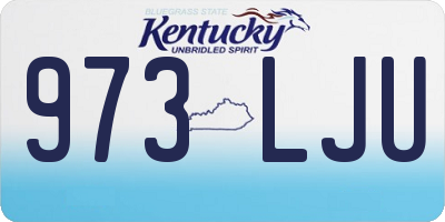 KY license plate 973LJU