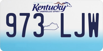 KY license plate 973LJW